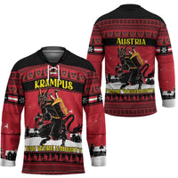 Austria Christmas Hockey Jersey Krampus You Were Naughty - Wonder Print Shop