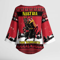 Austria Christmas Kimono Sleeve Blouse Krampus You Were Naughty - Wonder Print Shop