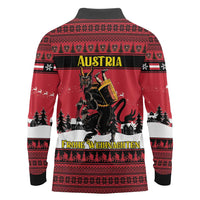 Austria Christmas Long Sleeve Polo Shirt Krampus You Were Naughty - Wonder Print Shop