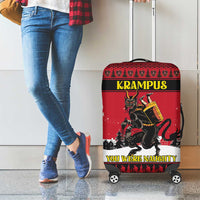 Austria Christmas Luggage Cover Krampus You Were Naughty - Wonder Print Shop