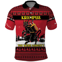 Austria Christmas Polo Shirt Krampus You Were Naughty - Wonder Print Shop