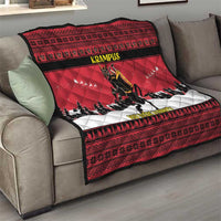 Austria Christmas Quilt Krampus You Were Naughty - Wonder Print Shop