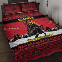 Austria Christmas Quilt Bed Set Krampus You Were Naughty - Wonder Print Shop