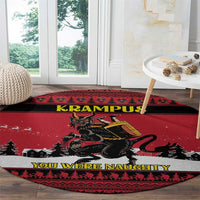 Austria Christmas Round Carpet Krampus You Were Naughty - Wonder Print Shop