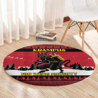 Austria Christmas Round Carpet Krampus You Were Naughty - Wonder Print Shop