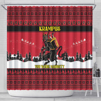 Austria Christmas Shower Curtain Krampus You Were Naughty - Wonder Print Shop