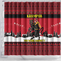 Austria Christmas Shower Curtain Krampus You Were Naughty - Wonder Print Shop