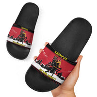 Austria Christmas Slide Sandals Krampus You Were Naughty - Wonder Print Shop