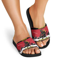 Austria Christmas Slide Sandals Krampus You Were Naughty - Wonder Print Shop
