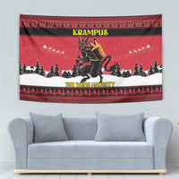 Austria Christmas Tapestry Krampus You Were Naughty - Wonder Print Shop