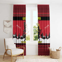 Austria Christmas Window Curtain Krampus You Were Naughty - Wonder Print Shop