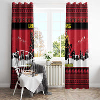 Austria Christmas Window Curtain Krampus You Were Naughty - Wonder Print Shop