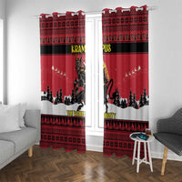 Austria Christmas Window Curtain Krampus You Were Naughty - Wonder Print Shop