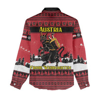 Austria Christmas Women Casual Shirt Krampus You Were Naughty - Wonder Print Shop