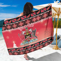Personalized Trinidad and Tobago Christmas Sarong Coat Of Arms Seamless Pattern - Wonder Print Shop