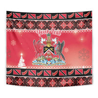 Personalized Trinidad and Tobago Christmas Tapestry Coat Of Arms Seamless Pattern - Wonder Print Shop