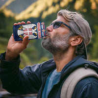 Personalized Serbia Christmas 4 in 1 Can Cooler Tumbler Coat Of Arms - Blue Version - Wonder Print Shop