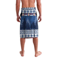 Personalized Serbia Christmas Lavalava Coat Of Arms - Blue Version - Wonder Print Shop
