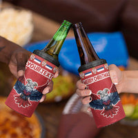 Personalized Serbia Christmas 4 in 1 Can Cooler Tumbler Double-Headed Eagle - Red Version - Wonder Print Shop