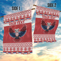 Personalized Serbia Christmas Garden Flag Double-Headed Eagle - Red Version - Wonder Print Shop