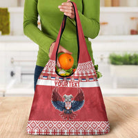 Personalized Serbia Christmas Grocery Bag Double-Headed Eagle - Red Version