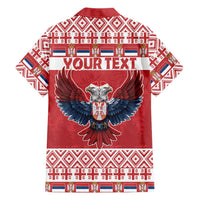 Personalized Serbia Christmas Hawaiian Shirt Double-Headed Eagle - Red Version - Wonder Print Shop