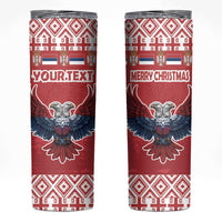 Personalized Serbia Christmas Skinny Tumbler Double-Headed Eagle - Red Version - Wonder Print Shop