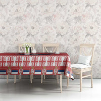 Personalized Serbia Christmas Tablecloth Double-Headed Eagle - Red Version - Wonder Print Shop