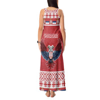 Personalized Serbia Christmas Tank Maxi Dress Double-Headed Eagle - Red Version - Wonder Print Shop