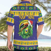 Personalized Brazil Christmas Hawaiian Shirt Toco Toucan with Brazil Flag - Wonder Print Shop