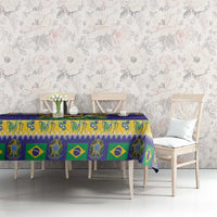 Personalized Brazil Christmas Tablecloth Toco Toucan with Brazil Flag - Wonder Print Shop
