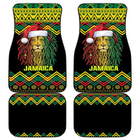 Jamaica Reggae Lion Christmas Car Mats Kente Pattern Meri Krismiss - Wonder Print Shop