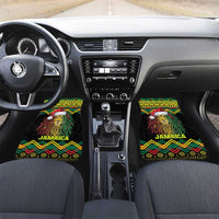 Jamaica Reggae Lion Christmas Car Mats Kente Pattern Meri Krismiss - Wonder Print Shop