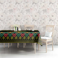 Jamaica Reggae Lion Christmas Tablecloth Kente Pattern Meri Krismiss - Wonder Print Shop