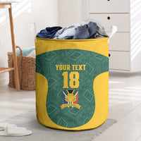 Custom South Africa Soccer Laundry Basket Bafana Bafana Spirit African Pattern - Wonder Print Shop
