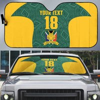 Custom South Africa Soccer Auto Sun Shade Bafana Bafana Spirit African Pattern - Wonder Print Shop