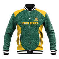 Custom South Africa Soccer Baseball Jacket Bafana Bafana Spirit African Pattern - Wonder Print Shop