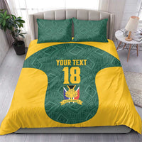 Custom South Africa Soccer Bedding Set Bafana Bafana Spirit African Pattern - Wonder Print Shop