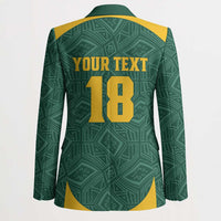 Custom South Africa Soccer Blazer Bafana Bafana Spirit African Pattern - Wonder Print Shop
