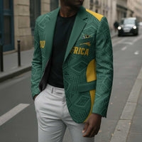 Custom South Africa Soccer Blazer Bafana Bafana Spirit African Pattern - Wonder Print Shop