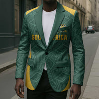 Custom South Africa Soccer Blazer Bafana Bafana Spirit African Pattern - Wonder Print Shop