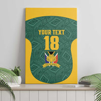 Custom South Africa Soccer Canvas Wall Art Bafana Bafana Spirit African Pattern - Wonder Print Shop
