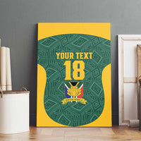 Custom South Africa Soccer Canvas Wall Art Bafana Bafana Spirit African Pattern - Wonder Print Shop