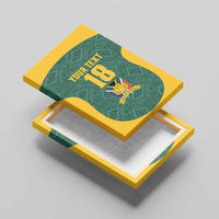 Custom South Africa Soccer Canvas Wall Art Bafana Bafana Spirit African Pattern - Wonder Print Shop