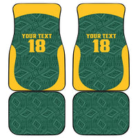 Custom South Africa Soccer Car Mats Bafana Bafana Spirit African Pattern - Wonder Print Shop