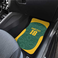 Custom South Africa Soccer Car Mats Bafana Bafana Spirit African Pattern - Wonder Print Shop