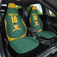 Custom South Africa Soccer Car Seat Cover Bafana Bafana Spirit African Pattern - Wonder Print Shop
