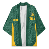 Custom South Africa Soccer Kimono Bafana Bafana Spirit African Pattern - Wonder Print Shop