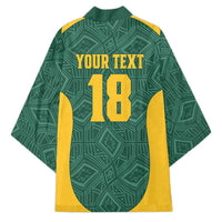 Custom South Africa Soccer Kimono Bafana Bafana Spirit African Pattern - Wonder Print Shop