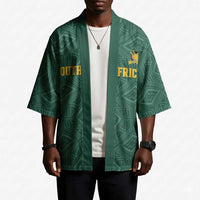 Custom South Africa Soccer Kimono Bafana Bafana Spirit African Pattern - Wonder Print Shop